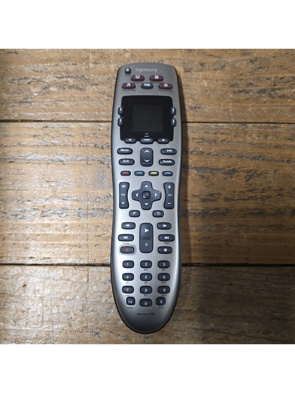 Logitech Harmony 650 Universal Remote Control Silver Programmable Smart Screen